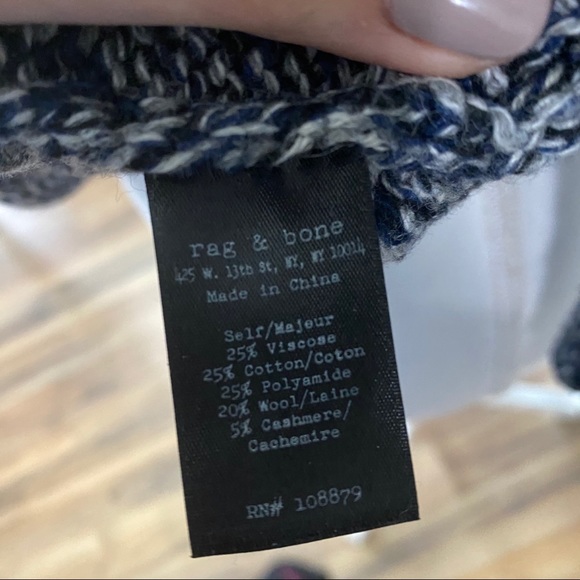 RAG & BONE Knit Marled Wool Cashmere Blend Sweater - Picture 4 of 9